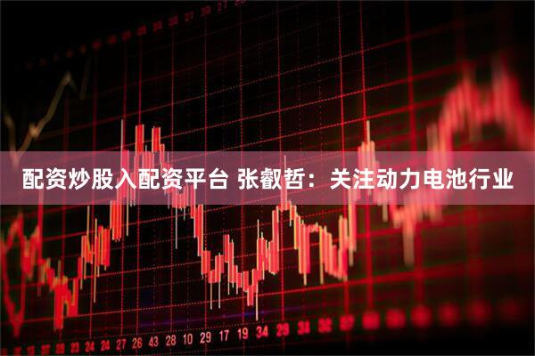 配资炒股入配资平台 张叡哲：关注动力电池行业